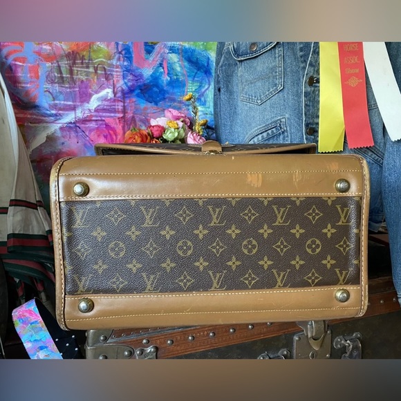 Rare Vintage LOUIS VUITTON Train Case Keepall Carry On Luxury Designer Luggage - Picture 4 of 7